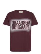 Single Organic Trenda P Tee Tops T-shirts & Tops Short-sleeved Burgund...