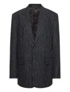 Davina Pinstripe Blazer Blazers Single Breasted Blazers Black Filippa ...