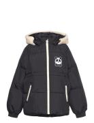 Panda Hooded Puffer Jacket Toppatakki Black Mini Rodini