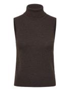 Turtleneck Vest Vests Knitted Vests Brown Filippa K