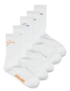 Jaclukas Tennis Socks 5 Pack Jnr Sukat White Jack & J S