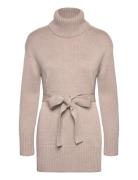 Liza Sweater Tops Knitwear Turtleneck Beige BUSNEL