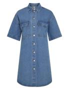 Vimaya 2/4 Denim Dress Lyhyt Mekko Blue Vila