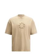 Tierra Ss Crew Tops T-shirts Short-sleeved Beige AllSaints