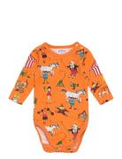 Circus Pippi Body Bodies Long-sleeved Orange Martinex