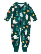 Briskly Velour Pyjamas Pyjama Sie Jumpsuit Haalari Green Martinex