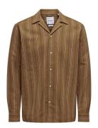 Onstrev Relaxed Ls Shirt Tops Shirts Casual Brown ONLY & SONS