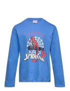 Tshirt Tops T-shirts Long-sleeved T-shirts Blue Spider-man