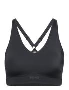 Borg Mid V Support Sport Bras & Tops Sports Bras - All Black Björn Bor...