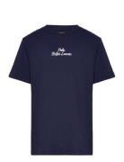 Logo Heavyweight Cotton Jersey Tee Tops T-shirts Short-sleeved Navy Ra...