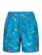 Nike B 4 Volley Short Print Uimashortsit Blue NIKE SWIM