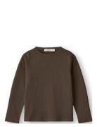 Kenna Ls Blouse Tops T-shirts Long-sleeved T-shirts Brown Fliink