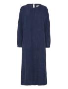 Lucasll Midi Dress Ls Polvipituinen Mekko Blue Lollys Laundry