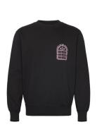 Sake And Roses Sweat-Black Tops Sweat-shirts & Hoodies Sweat-shirts Bl...