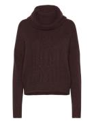 Cable-Knit Wool-Blend Turtleneck Sweater Tops Knitwear Turtleneck Brow...