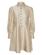 Yasripple Ls Dress - Show Lyhyt Mekko Cream YAS