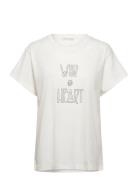 Wild @Heart T-Shirt - Ambla Tops T-shirts & Tops Short-sleeved Cream R...