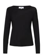 Lr-Any Tops T-shirts & Tops Long-sleeved Black Levete Room