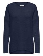 Onlnanjing L/S Pullover Knt Noos Tops Knitwear Jumpers Navy ONLY