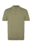 Ridge Rayon Silk Polo Tops Polos Short-sleeved Green J. Lindeberg