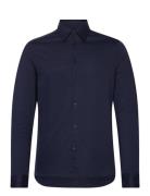 Marlon Ls Jersey Slim Shirt Tops Shirts Casual Navy J. Lindeberg