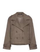 Wool Blend Trench Coat Villakangastakki Brown Gina Tricot