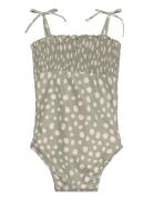 Larisa Printed Swimsuit Uimapuku Uima-asut Green Liewood