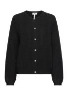 Objophelia L/S Knit Cardigan Rep Tops Knitwear Cardigans Black Object