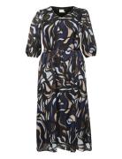 Kcmarga Maxi Dress Maksimekko Juhlamekko Multi/patterned Kaffe Curve