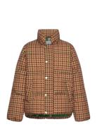 Houndstooth Aop City Puffer Toppatakki Beige Mini Rodini