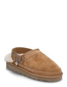 Rhbrisbane Shearling Buckle Slipper Aamutossut Tohvelit Brown Rosemund...