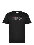 Sofades Logo Tee Tops T-shirts Short-sleeved Black FILA