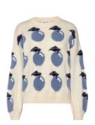 Apple Pullover Tops Knitwear Jumpers Blue Fabienne Chapot