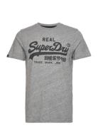 Vintage Vl Tee Tops T-shirts Short-sleeved Grey Superdry