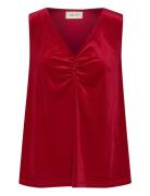 Crpativa Blouse Tops Blouses Sleeveless Red Cream
