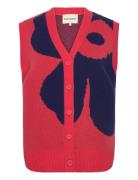 Jaava Unikko Vests Knitted Vests Red Marimekko