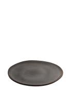 Hilde - Lunch Plate, Ceramic, Grey/Brown Ø21 Cm, Set Of 4 Home Tablewa...