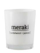 Scented Candle, Sandalwood & Jasmine Tuoksukynttilä White Meraki