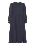 Crispy Dress Polvipituinen Mekko Navy Stella Nova