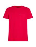 Essential Solid Pocket Tee Tops T-shirts Short-sleeved Red Tommy Hilfi...
