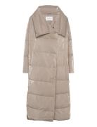 Cmticco-Coat Topattu Pitkä Takki Beige Copenhagen Muse