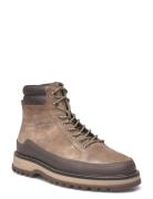 Clafton Mid Boot Nyörisaappaat Beige GANT