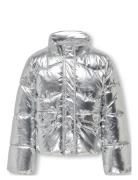 Kogpearl Puffer Jacket Otw Toppatakki Silver Kids Only