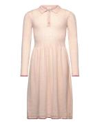 Merino Pointelle Dress W. Collar Dresses & Skirts Dresses Casual Dress...