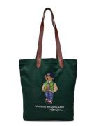 Polo Bear Twill Shopper Tote Shopper Laukku Green Polo Ralph Lauren