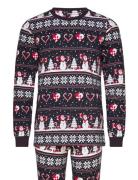 Christmas Heart Pajamas Navy Pyjama Black Christmas Sweats