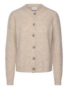 Vialva O-Neck L/S Knit Cardigan/R Tops Knitwear Cardigans Beige Vila