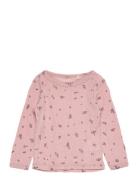 Blouse Ls Tops T-shirts Long-sleeved T-shirts Pink Fixoni