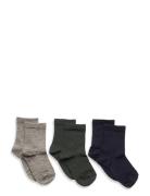 Wool Rib Socks - 3-Pack Sukat Multi/patterned Mp Denmark