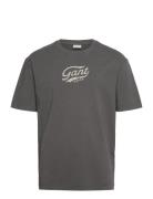 St Washed Tshirt Tops T-shirts Short-sleeved Grey GANT